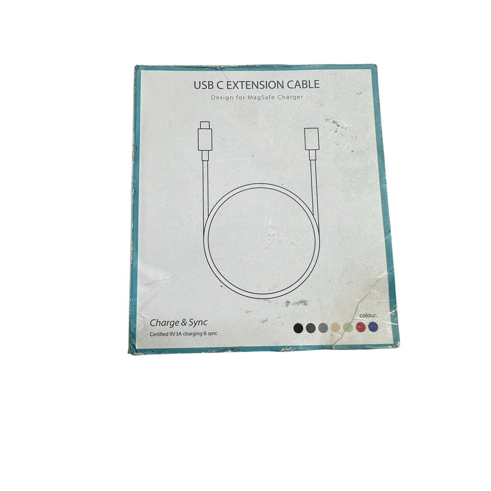 USB C Extension Cable Designed for MagSafe Charger Up to 9V 3A Charging Speed